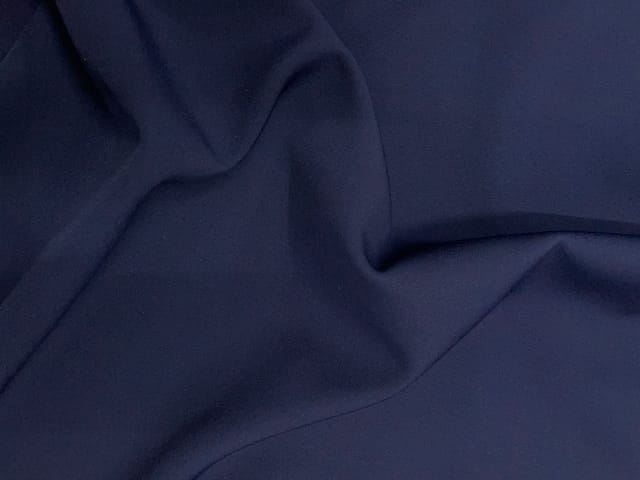 Navy Blue Plain Barbie Crepe Fabric N90DD