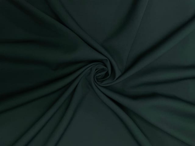 Dark Green Plain Barbie Crepe Fabric N174DD