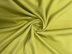 Lime Colour Plain Barbie Crepe Fabric
