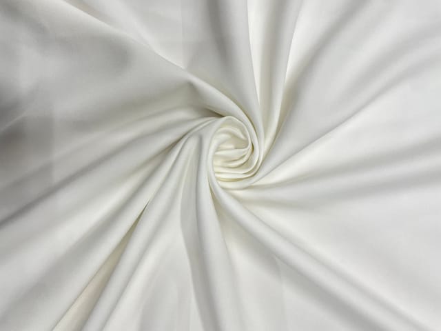 White Plain Barbie Crepe Fabric