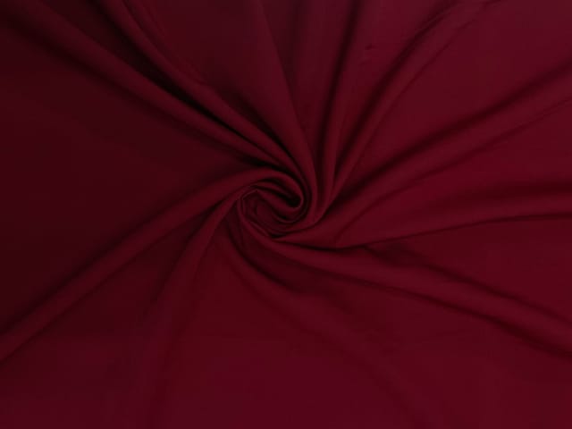 Maroon Plain Barbie Crepe Fabric N26