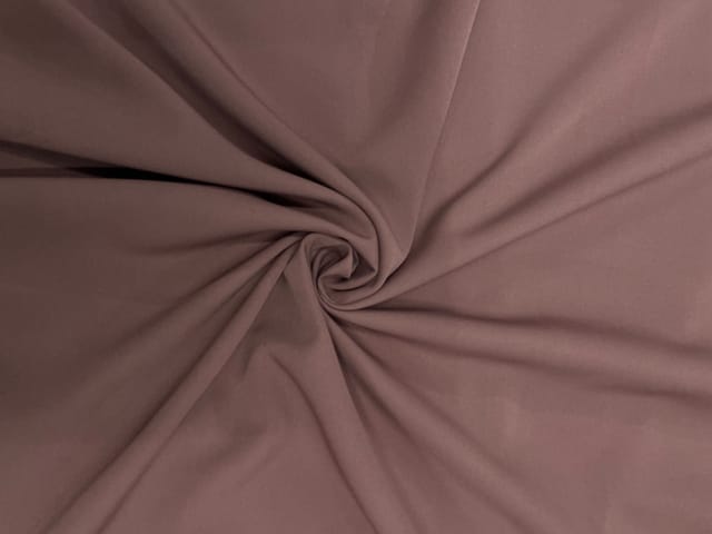 Russette Brown Plain Barbie Crepe Fabric N225D
