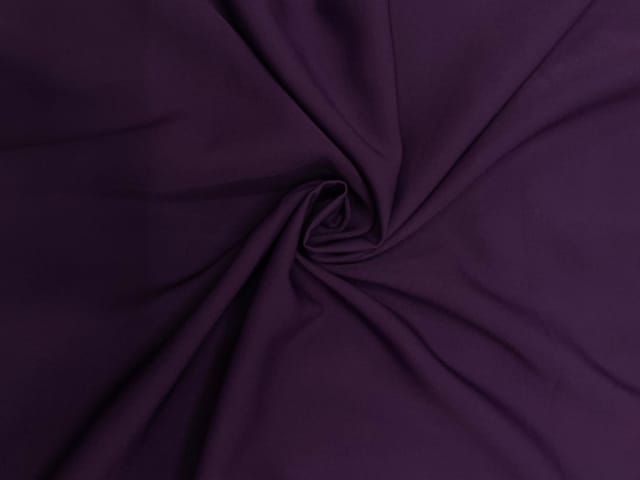 Dark Purple Plain Barbie Crepe Fabric