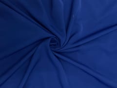 Royal Blue Plain Barbie Crepe Fabric N351
