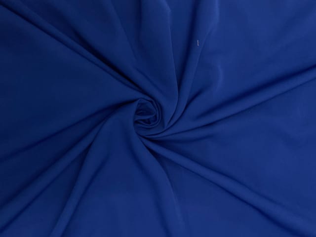 Royal Blue Plain Barbie Crepe Fabric N351