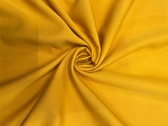 Mango Yellow Plain Barbie Crepe Fabric