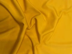 Mango Yellow Plain Barbie Crepe Fabric
