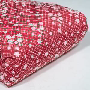 Gajree Colour Mal Chanderi Embroidered Fabric