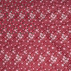 Gajree Colour Mal Chanderi Embroidered Fabric