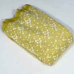 Yellow Colour Mal Chanderi Embroidered Fabric