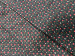 Grey Floral Cotton Lizzybizzy Fabric