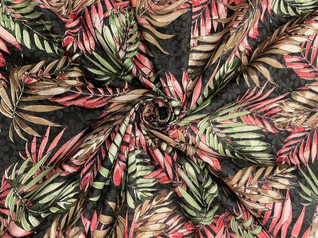 MultiColour Floral Cotton Brasso Fabric