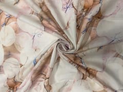 Peach Abstract Cotton Lizzybizzy Fabric