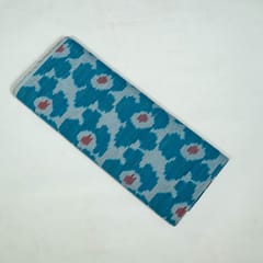 Blue Colour Cotton Ikat Fabric