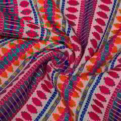 Multi Colour Cotton Acralic Jacquard Fabric