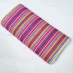 Multi Colour Cotton Acralic Jacquard Fabric