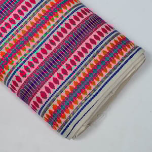 Multi Colour Cotton Acralic Jacquard Fabric