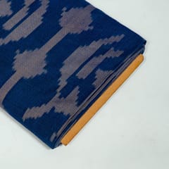 Blue Colour Cotton Ikat Fabric