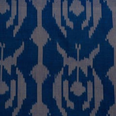 Blue Colour Cotton Ikat Fabric