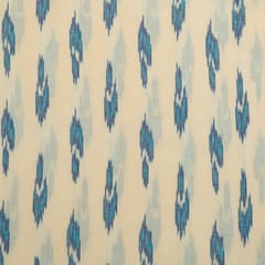 Cream Colour Cotton Ikat Fabric