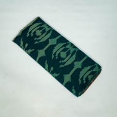 Green Colour Cotton Ikat Fabric