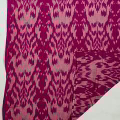 Majenta Colour Cotton Ikat Fabric