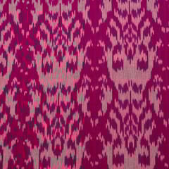 Majenta Colour Cotton Ikat Fabric