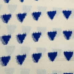 Blue Colour Cotton Ikat Fabric