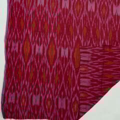 Purple Colour Cotton Ikat Fabric