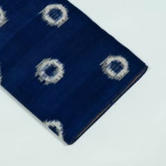 Blue Colour Cotton Ikat Fabric