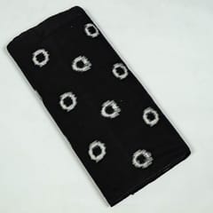 Black Colour Cotton Ikat Fabric