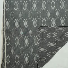 Grey Colour Cotton Ikat Fabric