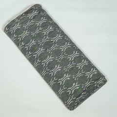 Grey Colour Cotton Ikat Fabric