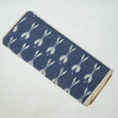 Blue Colour Cotton Ikat Fabric
