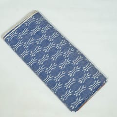 Powder Blue Colour Cotton Ikat Fabric