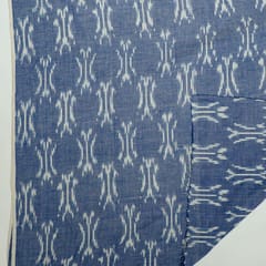 Powder Blue Colour Cotton Ikat Fabric