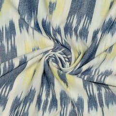 Blue Colour Cotton Ikat Fabric