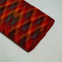Multi Colour Cotton Ikat Fabric