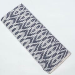White Colour Cotton Ikat Fabric