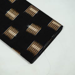 Black Colour Cotton Ikat Fabric