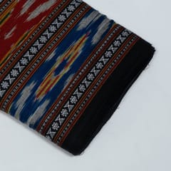 Multi Colour Cotton Ikat Dobby Fabric