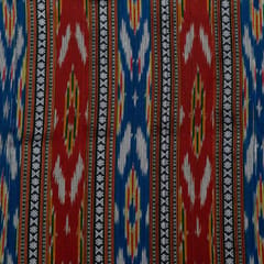 Multi Colour Cotton Ikat Dobby Fabric