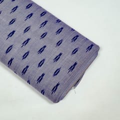Purple Colour Cotton Ikat Fabric