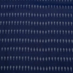 Blue Colour Cotton Ikat Fabric
