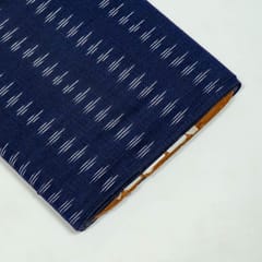 Blue Colour Cotton Ikat Fabric