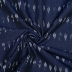 Blue Colour Cotton Ikat Fabric