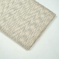 Cream Colour Cotton Ikat Fabric