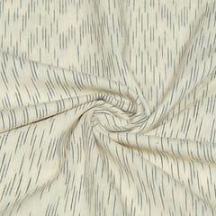 Cream Colour Cotton Ikat Fabric