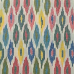 Multi Colour Cotton Ikat Fabric