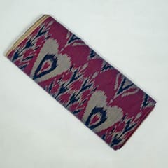 Purple Colour Cotton Ikat Fabric